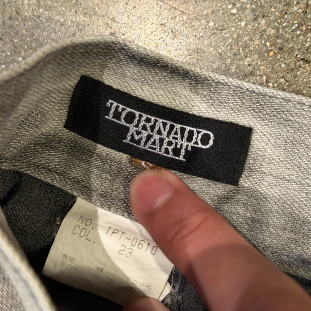 Tornado mart whisker sand gray wash boot cut flare jeans - Picture 4 of 8